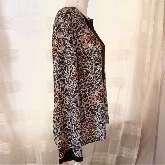 BCBGMaxAzria HAIDA Multi Color Print Blouse - Picture 4 of 7